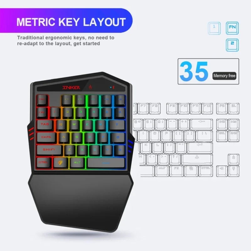 Gaming Keyboard and Mouse Set - True-Tech