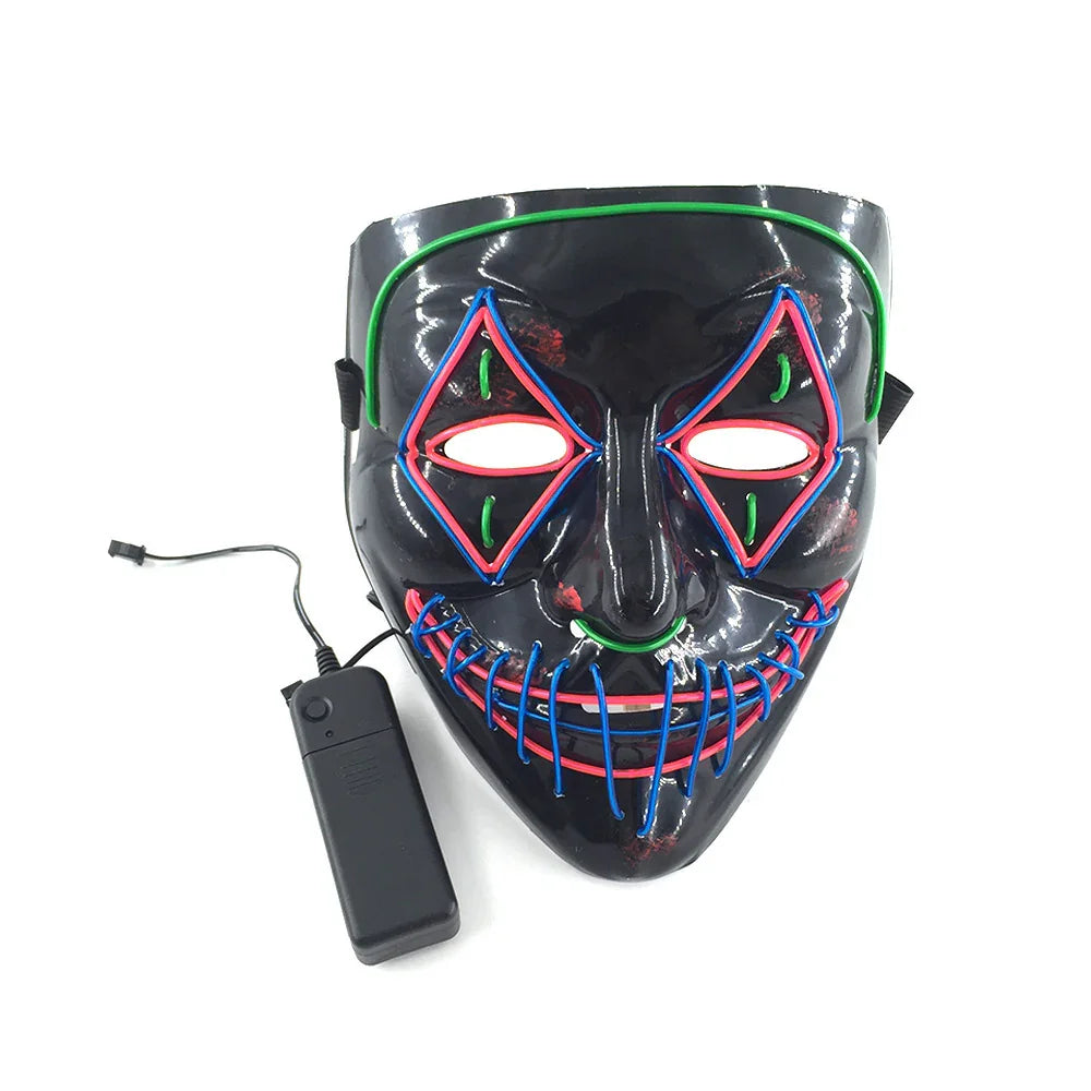 LED Neon Light-Up Mask – Multi-Mode Glow for Parties and Cosplay