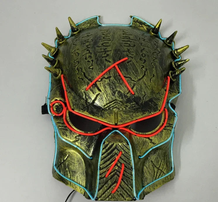 LED Neon Glow Mask – Multi-Color EL Light Party & Halloween Accessory