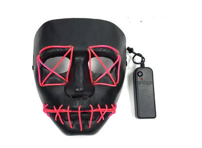 LED Neon Glow Mask – Multi-Color EL Light Party & Halloween Accessory