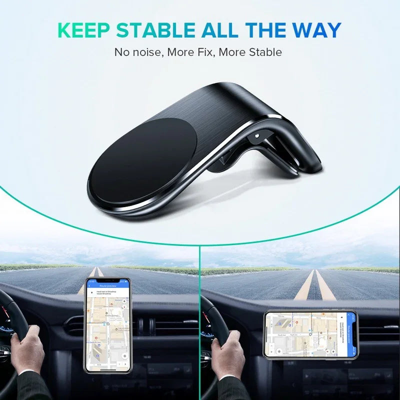 Magnetic Air-Vent Car Phone Mount – Secure, One-Hand Operation